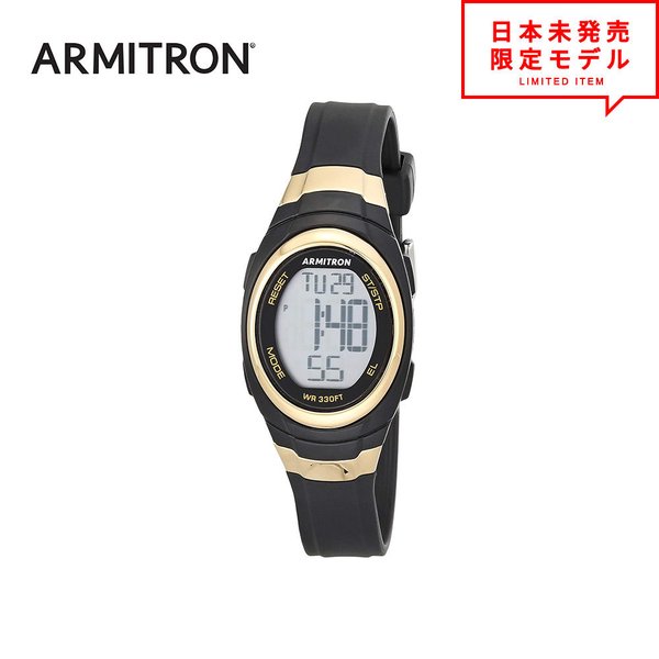 最安値挑戦中！ ARMITRON アーミトロン レディース 腕時計 リストウォッチ 45/7034GBK ブラック/ゴールド 海外限定 時計 日本未発売 当店1年保証