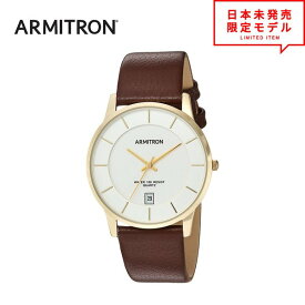 最安値挑戦中！ ARMITRON アーミトロン メンズ 腕時計 リストウォッチ 20/5190SVGPBN ブラウン/ゴールド 海外限定 時計 日本未発売 当店1年保証