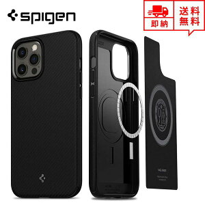 ���[ Spigen �V���s�Q�� iPhone 12/12Pro/12ProMax MagSafe �Ή� MagArmor �P�[�X �J�o�[ �u���b�N �~���X�y�b�N �ČRMIL�K�i �}�O�Z�[�t