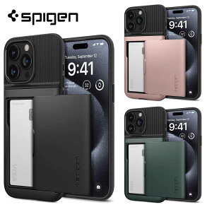 Spigen VsQ XA[}[CS S3F J[h2[ iPhone15/15Pro/15Plus/15ProMax P[X Jo[ XCh ČRMILKi
