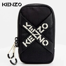 KENZO ケンゾー アイコス クロスロゴ クロスボディー バッグ スマホポーチ スマホケース ロゴ ブラック ストラップ 送料無料