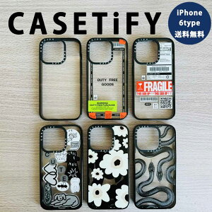 CASETiFY P[XeBt@C iPhone 15/15Pro/15Plus/15ProMax P[X Jo[ S6 NA/ubN 