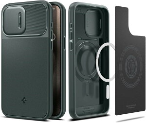 Spigen �V���s�Q�� �I�v�e�B�b�N�A�[�}�[ �}�O�t�B�b�g iPhone15/15Pro/15Plus/15ProMax/14/14Pro/14Plus/14ProMax �P�[�X �A�r�X�O���[�� �J�����J�o�[ MagSafe�Ή� �J�o�[ ���C�����X�[�d �}�O�l�b�g����