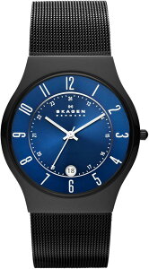 SKAGEN �X�J�[�Q�� �����Y �r���v ���X�g�E�H�b�` T233XLTMN �u���b�N �C�O���� ���v ���{������ ���X1�N�ۏ�