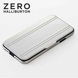即納 ZERO HALLIBURTON ゼロハリバートン iPhone11/11Pro ケース カバー 手帳型 フリップ ケース シルバー Hybrid Shockproof Flip