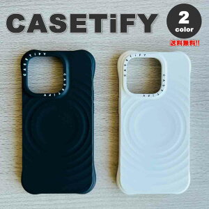 CASETiFY P[XeBt@C EF[u VR MagSafe }OZ[t [dΉ ubN/zCg P[X iPhone15/15Pro/15Plus/15ProMax/14Pro/14ProMax Jo[ 