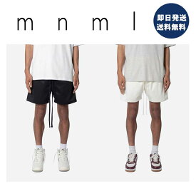 即納 mnml ミニマル EVERY DAY MESH SHORTS ブラック/ホワイト ショートパンツ ハーフパンツ メンズ US限定 正規品 日本未発売