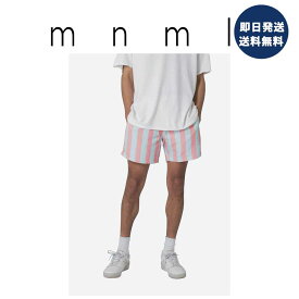 即納 mnml ミニマル ST. TROPEZ SWIM SHORTS ブルー/ピンク ショートパンツ ハーフパンツ メンズ US限定 正規品 日本未発売