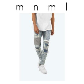日本未発売 mnml ミニマル デニムパンツ M74 Denim 裾ジップ デニム パンツ ジーパン メンズ ブルー