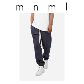 即納 mnml ミニマル スウェットパンツ Raw Pleated Sweatpants ネイビー トラックパンツ イージーパンツ メンズ US限定 正規品 日本未発売