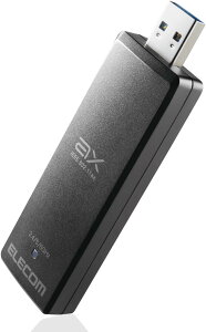 ���[ ���� LAN�A�_�v�^ Wi-Fi 6E 2402+2402+574 Mbps USB3.0 �Ή� ELECOM �G���R�� WDC-XE2402TU3-B �u���b�N