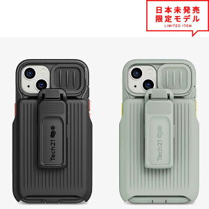 Tech21 ���[ ���M�b�h �P�[�X �N���b�v�t�� iPhone13/13Pro/13ProMax/13mini �J�o�[ Evo Max �u���b�N / �J�[�L ���{������