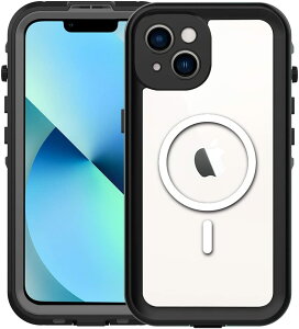 ���[ �E�H�[�^�[�v���[�t �h�� �P�[�X iPhone14/14Pro/14Plus/14ProMax �J�o�[ IP68 �}�O�l�b�g���� �ϏՌ� �h�o �Ռ��z�� ���C�����X�[�d