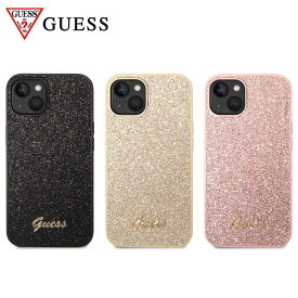日本未発売 GUESS ゲス ケース ブラック/ゴールド/ピンク 背面ケース グリッター iPhone14/14Pro/14Plus/14ProMax アイフォンケース スマホケース