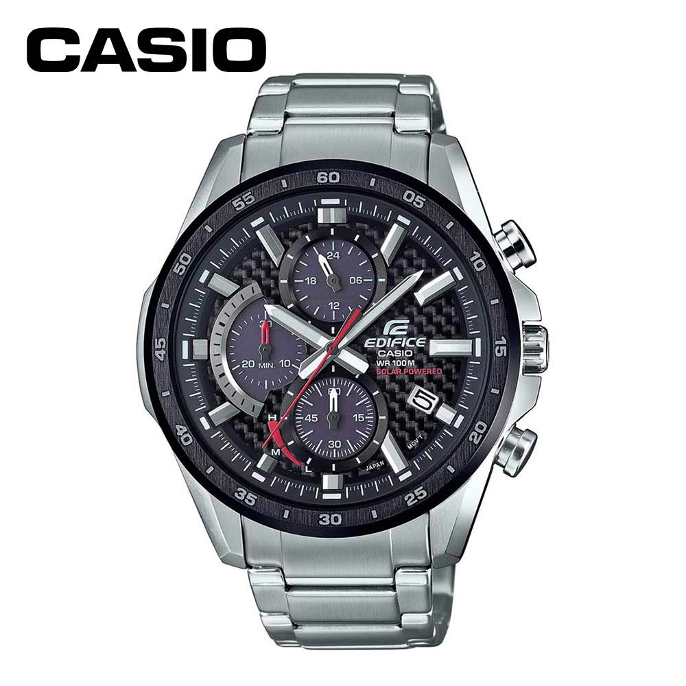 当店1年保証 レビュー記載でもれなくクーポンプレゼント！ CASIO カシオ 腕時計 EQS-900DB-1AVCR シルバー/ブラック 海外モデル リストウォッチ メンズ レディース