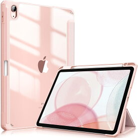 即納 iPad Air 第5世代 2022/第4世代 2020 case ケース カバー スタンド機能 手帳型 ローズゴールド 三つ折 スリープ機能 軽量 薄型 Pencil 2