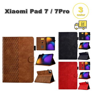 ���[ �V���I�~�p�b�h PU���U�[ �蒠�^ �J�[�h���[ �X�^���h�@�\ �S�ʕی� �Ђ��` �P�[�X Xiaomi Pad 7 / Pad 7 Pro 11.2�C���` �S3�F �J�o�[ �ی� �ϏՌ� ���h�~ ��������