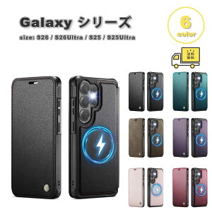 �M�����N�V�[ Galaxy PU���U�[ �蒠�^ Magsafe �}�O�Z�[�t�Ή� �J�[�h���[ �P�[�X �S6�F S26/S26Ultra/S25/S25Ultra �ϏՌ� �J�o�[ ��������