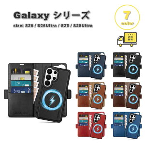 �M�����N�V�[ Galaxy �{�v ���U�[ �蒠�^ ������ �J�[�h���[ Magsafe �}�O�Z�[�t�Ή� �P�[�X �S7�F S26/S26Ultra/S25/S25Ultra �ϏՌ� �J�o�[ ��������