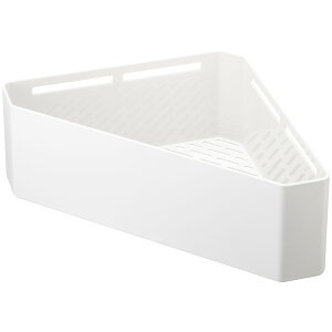 ttower たわー マグネットバスルームコーナーおもちゃラック ホワイト ブラック 磁石で壁面簡単取り付け 水切れ性の良い底構造 W33×D18.5×H10cm 約475g 耐荷重2kg ABS樹脂+シリコーン素材 バス小