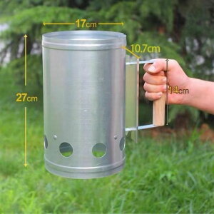 火おこし器 火起こしつぼ キャンプ バーベキュー アウトドア レジャー 煙突 着火 炭 焚き火 2WAY 器具 道具