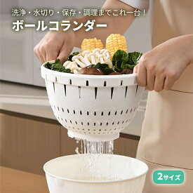 【P5&最大2000円OFF有】ボウル ザル セット コランダー ボルコラ 耐熱 ふた付き 電子レンジ対応 食洗機対応 温野菜 調理器具 プラスチック キッチン 便利 時短