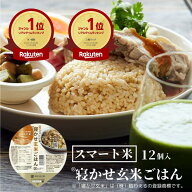 寝かせ玄米 パックご飯 スマート米 160g × 12パック 玄米 国産 レトルト レンジ ランキング1位獲得