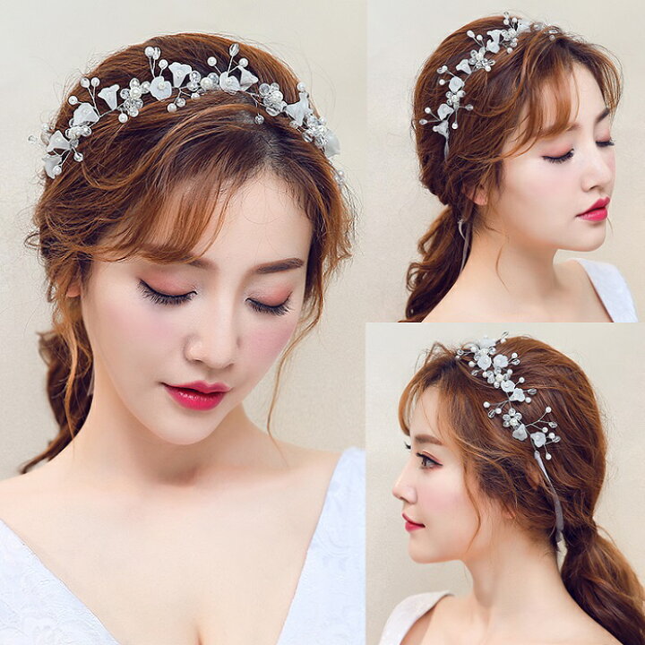 楽天市場】ヘッドドレス ウェデイング ヘアアクセサリー ヘッドアクセ 