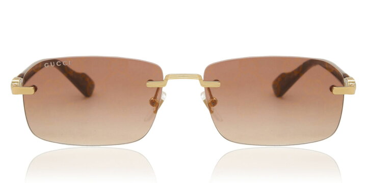 楽天市場】グッチ Gucci GG1221S 004 Rimless リムレス ゴールド Men 