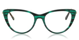 【正規品】【送料無料】SmartBuyコレクション Full Rim Cat Eye Striped Green SmartBuy Collection Luzette DFI-004 630 Fashion Women Eyeglasses【海外通販】