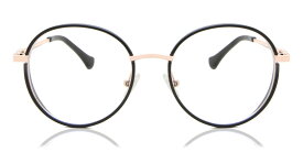 【正規品】【送料無料】SmartBuyコレクション Full Rim Oval Black Rose Gold SmartBuy Collection Mahin MTR-91B Fashion Women Eyeglasses【海外通販】