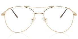 【正規品】【送料無料】SmartBuyコレクション Full Rim Pilot Gold SmartBuy Collection Marcey 789C Fashion Unisex Eyeglasses【海外通販】