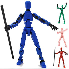 【ダミー 13】ロボット フィギュア アクション プラモデル 3D モデル人形 多関節 全身 ポーズ デッサン アクションフィギュア、組み立て完成品 3Dプリント 多関節可動式、アクションフィギュア おもちゃ