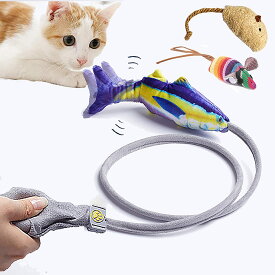 猫おもちゃ エアバッグで動く キャットとインタラクティブ ネズミぬいぐるみ付き またたびいれ 運動不足 遊び玩具 ペット用品 犬用品