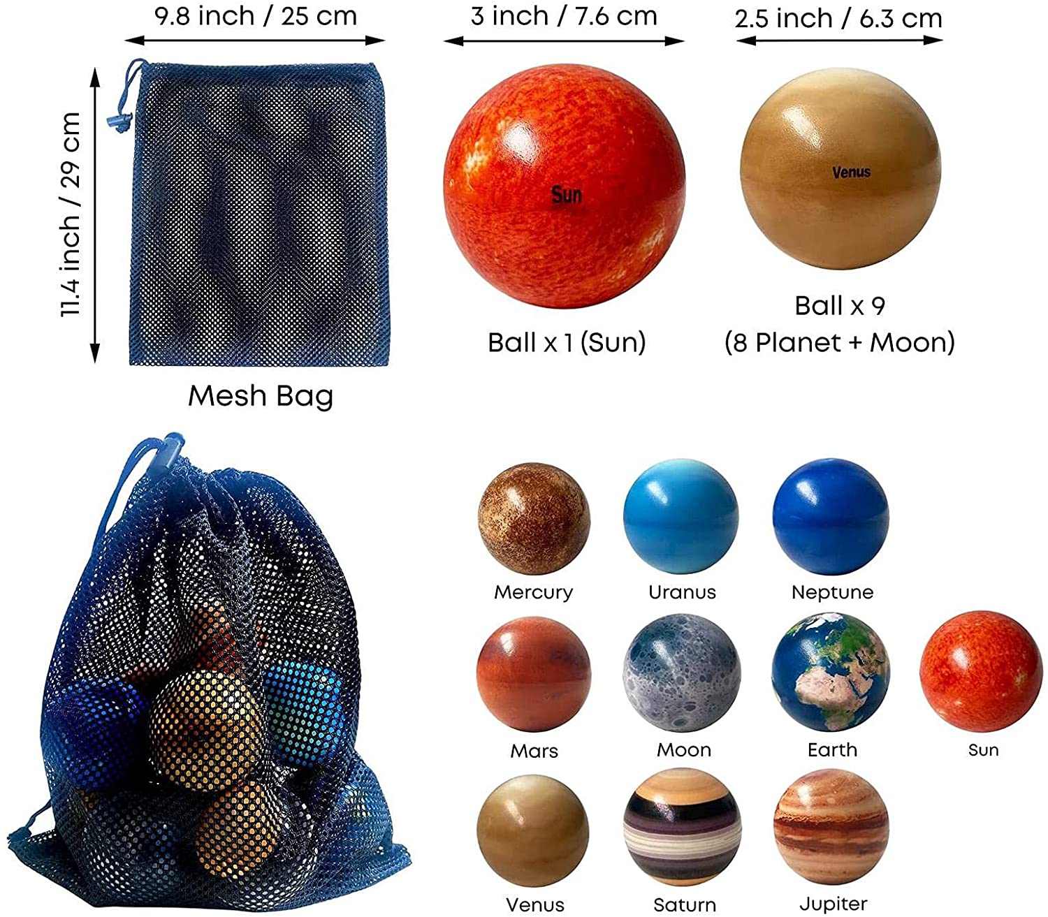 楽天市場】太陽系ストレスボール-子供のための惑星太陽系のおもちゃ