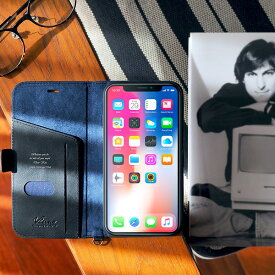 【送料無料】【名入れ】iPhone XS Max ソフトレザーカバー ブラック 磁石付