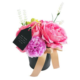【送料無料】【名入れ】記念日の花束は CT触媒 カーネーション L ブラックポット 好きな文字を入れてプレゼントできて、いつまでも枯れずに飾れる花束です。