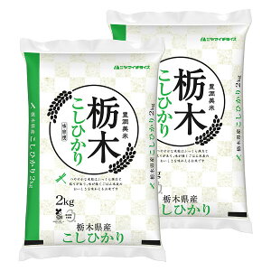 【送料無料】栃木県産コシヒカリ 2kg×2袋 合計4kg