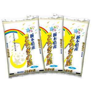 【送料無料】【新米】 栃木県産とちぎの星 5kg×3袋 合計15kg