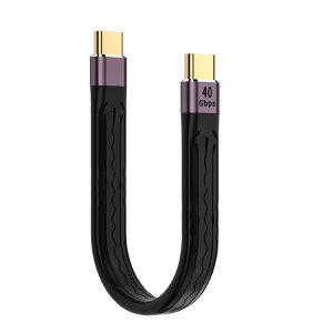 TypeC to TypeC P[u 13.8cm 100W 20V 5A PD[dP[u QC4+PPS 40Gbps f[^] E-Marker FPC ^CvC IX-IX/IX-X P[u