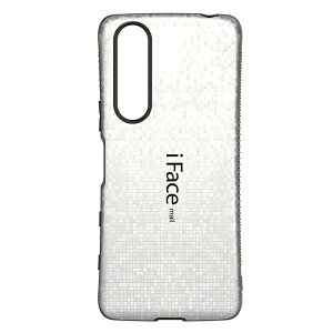 【モザイク版 / 2.5D強化ガラスフィルム+ホールドリング 付き】 iFace mall Xperia 5 III SO-53B SOG05 カバー ストラップホール 指紋防止 アイフェイス モール エクスペリア ファイブ マークスリー ラメ