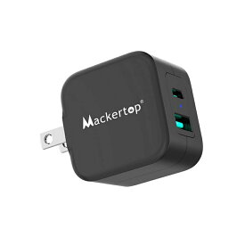 Mackertop PD 充電器 20W usb-c電源アダプタ2ポート QC 18W USB-A 【PSE認証済み】 コンパクト 最軽量 PD充電器 USB Type C Type A 折り畳み式 iPhone12 iPhone11 Pro MAX iPhone XS XR X iPhone8 iPad Pro Glaxy S9 S10 Plus