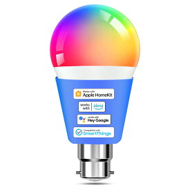 【送料無料】Meross WiFi スマートLED電球 apple製品対応可能 E26 800lm 60W相当 電球色・昼白色対応 調光調色 RGBCW 1600万色 日の出/日没の設定 ハブ・ブリッジ不要 Alexa/Google Home /HomeKit 対応 (1個入り)