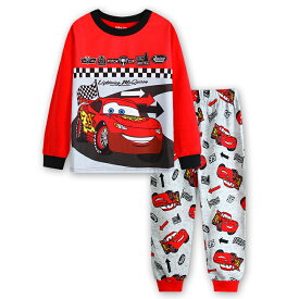 子供服激安　メール便送料無料　男の子パジャマ　車柄　CAR柄　カーズ　cars 柄　赤/灰色　パジャマ上下セット　男の子　キッズ　子どもパジャマ　車柄　 クリスマスプレゼント