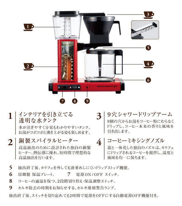 楽天市場 特典付 モカマスター コーヒーメーカー 2 10杯用 Kbgc741a0 Moccamaster ポイント14倍 送料無料 キッチンスポンジ付 お取寄せ Rcp P0324 スマートキッチン