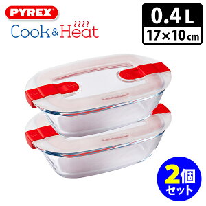 2Zbg pCbNX NbNq[g N^O 17×10cm 0.4L×2 Pyrex CookHeat it^t Wt ۑe dqW X`[X|bg ϔMKXe ϔMKXM Ⓚ ① I[u