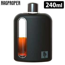 RAGPROPER モダンガラスフラスク シリコンカバータイプ ダブルショット（240ml） ブラック ラグプロパー 【ポイント5倍/送料無料】【p0717】