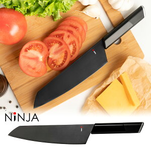 【300円OFFクーポン】NiNJA 三徳包丁 18cm 黒い包丁 ブラック BLACK 黒 モリブデンバナジウム鋼 チタン 日本製 ニンジャ クラウドファンディング アウトドア オシャレ 高級 包丁 岐阜県 関市 切れ