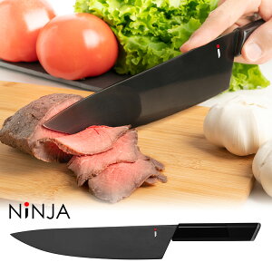 【300円OFFクーポン】NiNJA 牛刀包丁 21cm 黒い包丁 ブラック BLACK 黒 モリブデンバナジウム鋼 チタン 日本製 ニンジャ クラウドファンディング アウトドア オシャレ 高級 包丁 岐阜県 関市 切れ