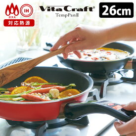 ビタクラフト 温度計付きフライパン 26cm テンプパン2 ガラス蓋付き Vita Craft 【ポイント10倍/送料無料】【p0613】【ASU】